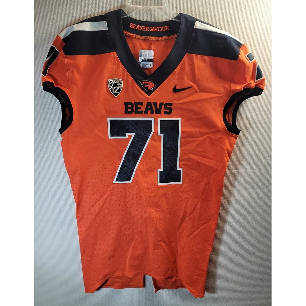 Oregon State Beavers Nike Played Jersery #71 Vintage Large Length + 4 Pac 12